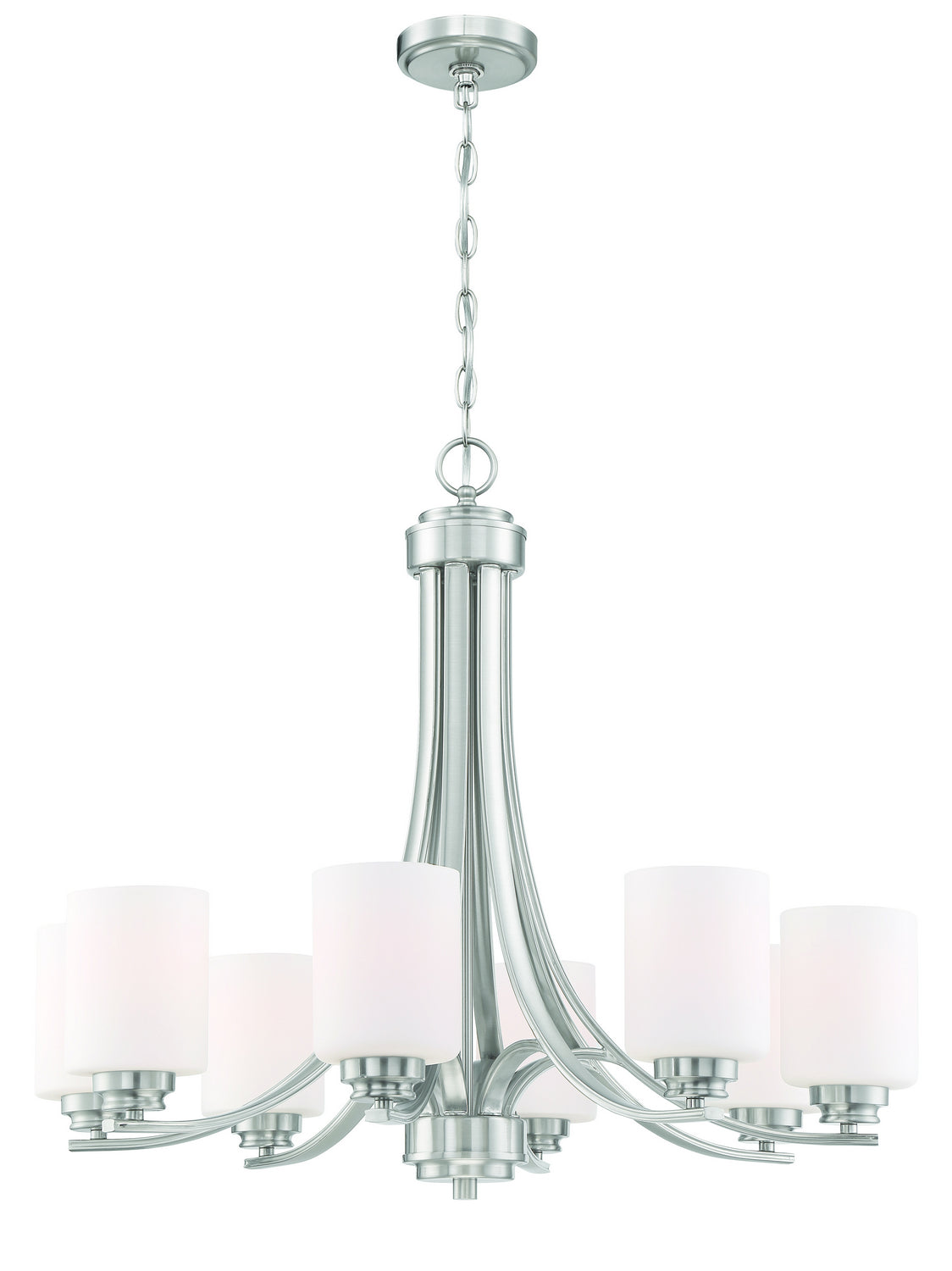 Craftmade - 50528-BNK-WG - Eight Light Chandelier - Bolden - Brushed Polished Nickel
