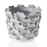 Design Shop White Mandy Pot and Vase, 5.5" X 5.25"