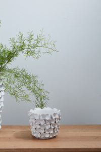 Design Shop White Mandy Pot and Vase, 5.5" X 5.25"