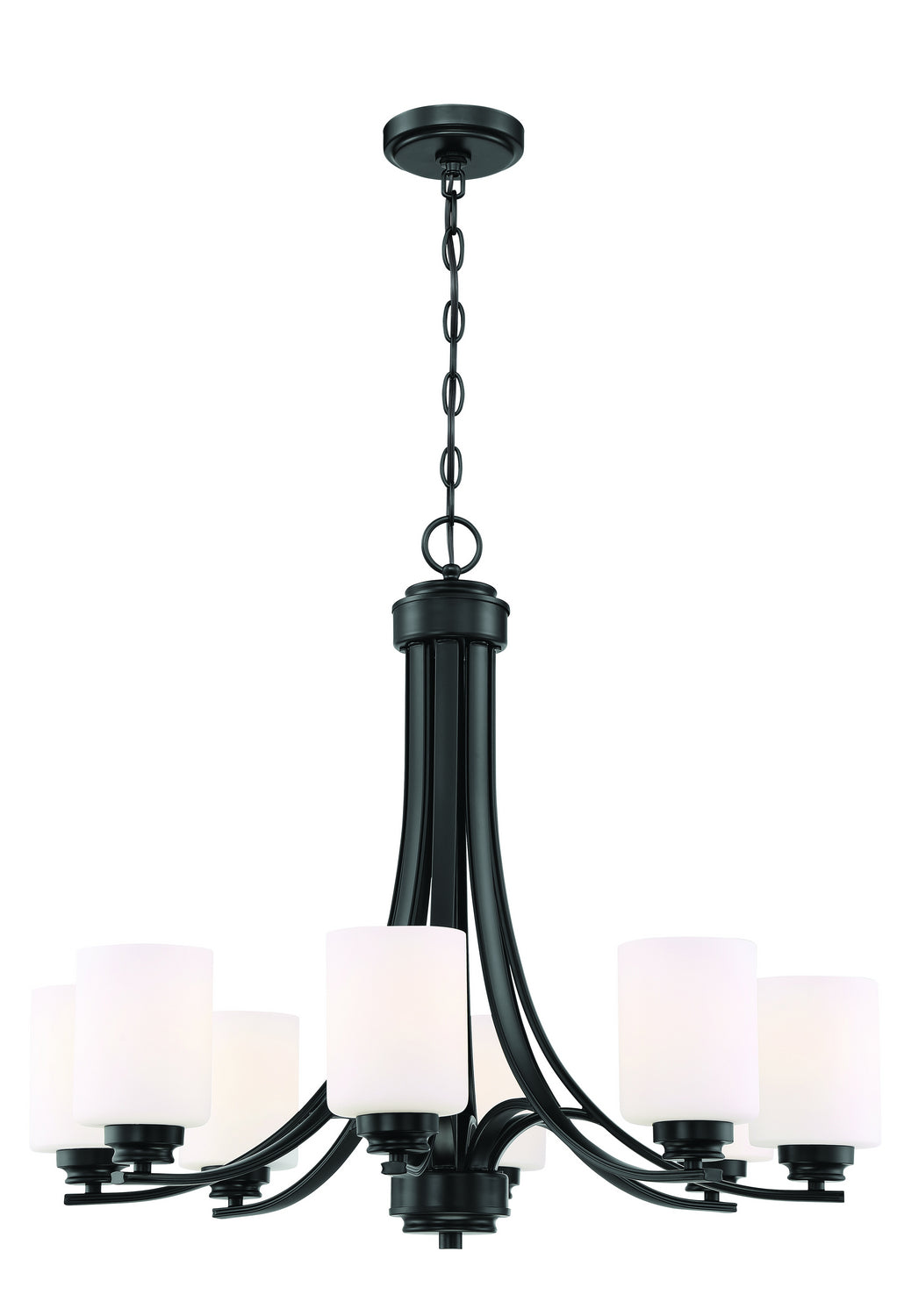 Craftmade - 50528-FB-WG - Eight Light Chandelier - Bolden - Flat Black