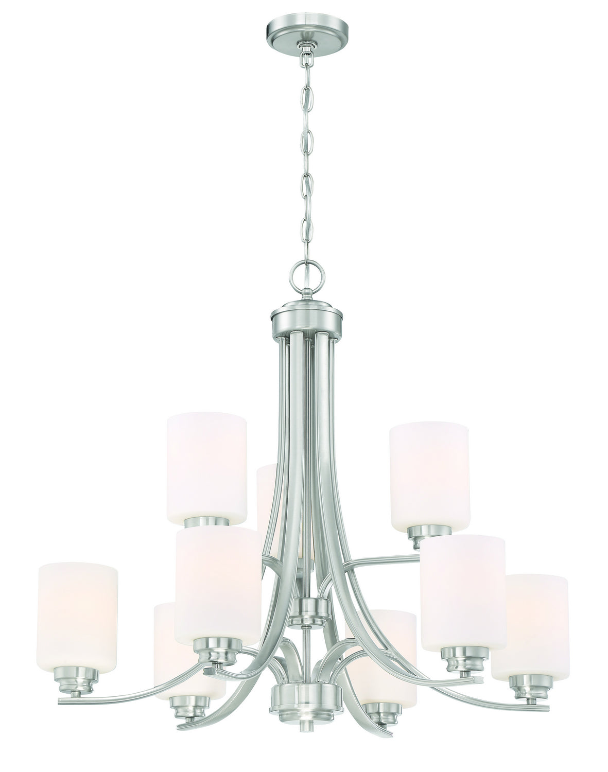 Craftmade - 50529-BNK-WG - Nine Light Chandelier - Bolden - Brushed Polished Nickel