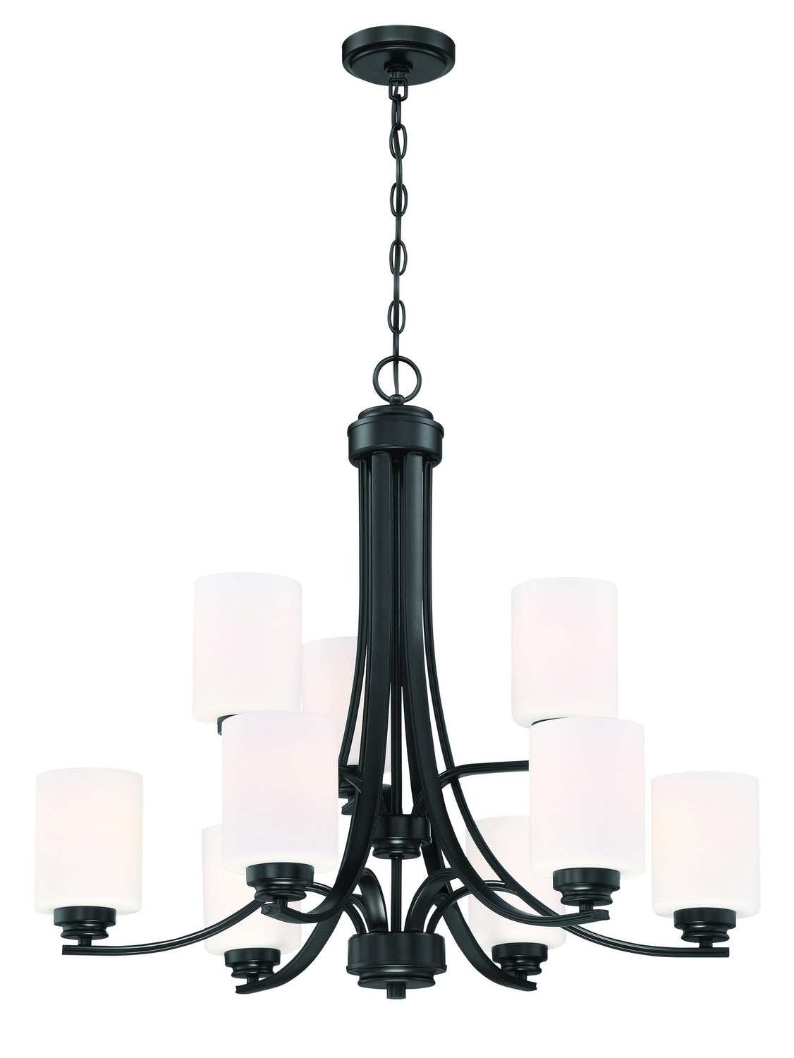 Craftmade - 50529-FB-WG - Nine Light Chandelier - Bolden - Flat Black