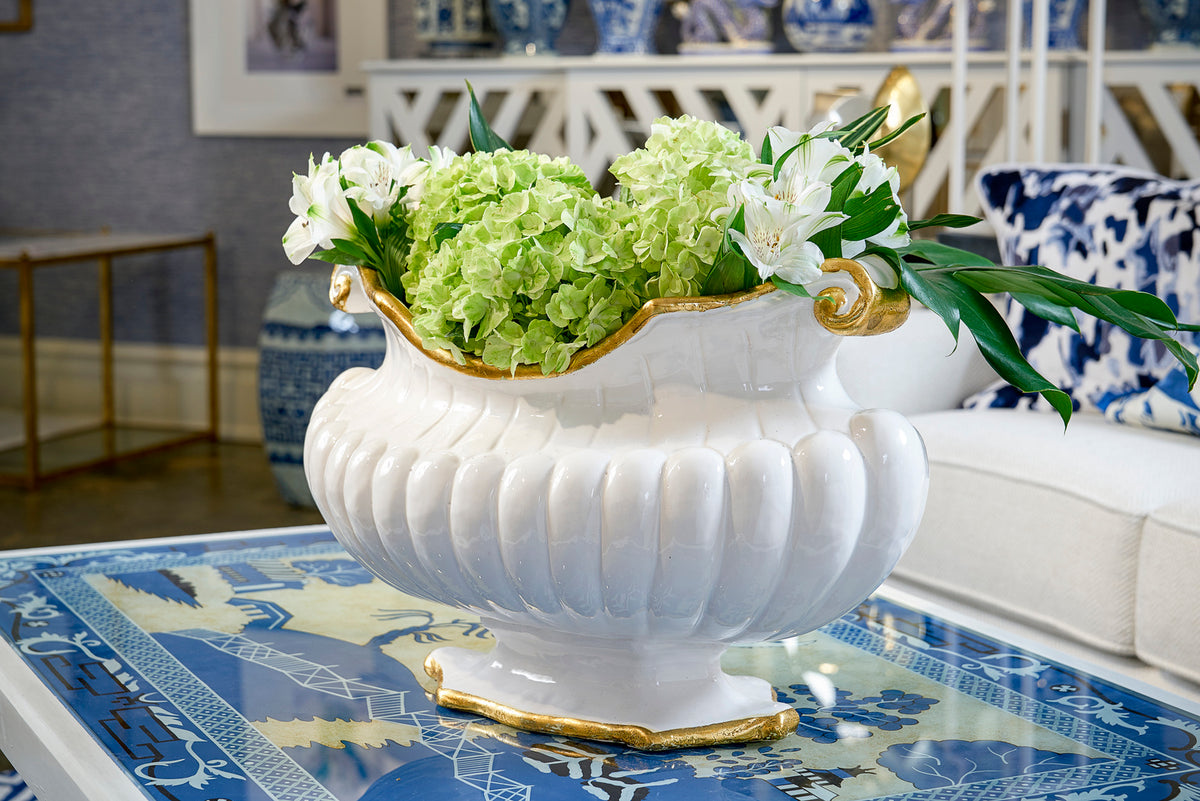 Chelsea House Oval Pot - White