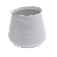 Design Shop White Tegan Collection Pot, 3.25" X 3", Set of 4.