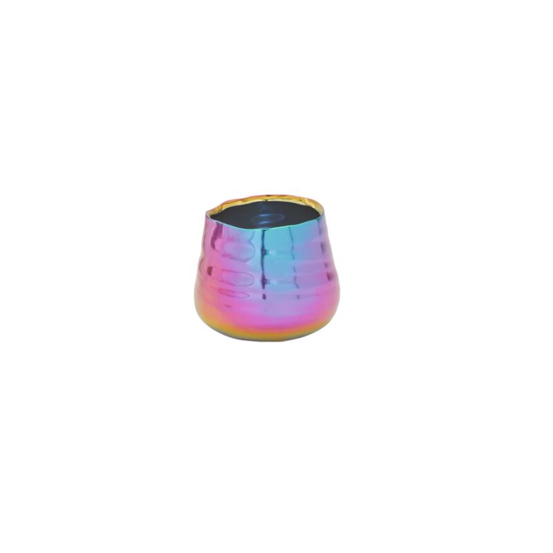 Design Shop Iridescent Tegan Collection Pot, 3.25" X 3", Set of 4.