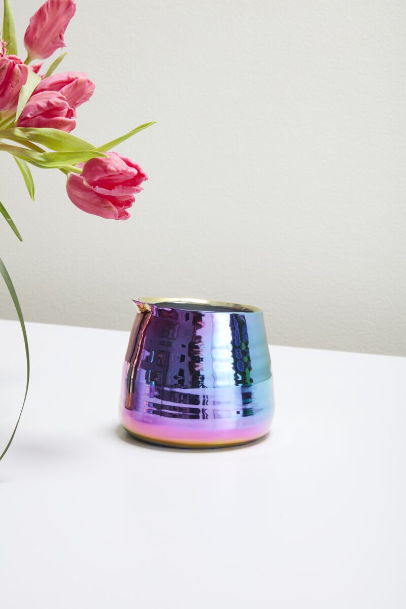 Design Shop Iridescent Tegan Collection Pot, 5.5" X 4.5".
