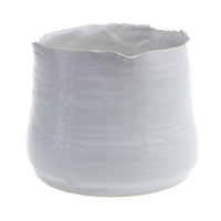Design Shop White Tegan Collection Pot, 7.25" X 5.5"