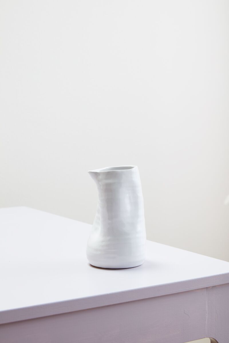Design Shop White Tegan Collection Vase, 4" X 6".