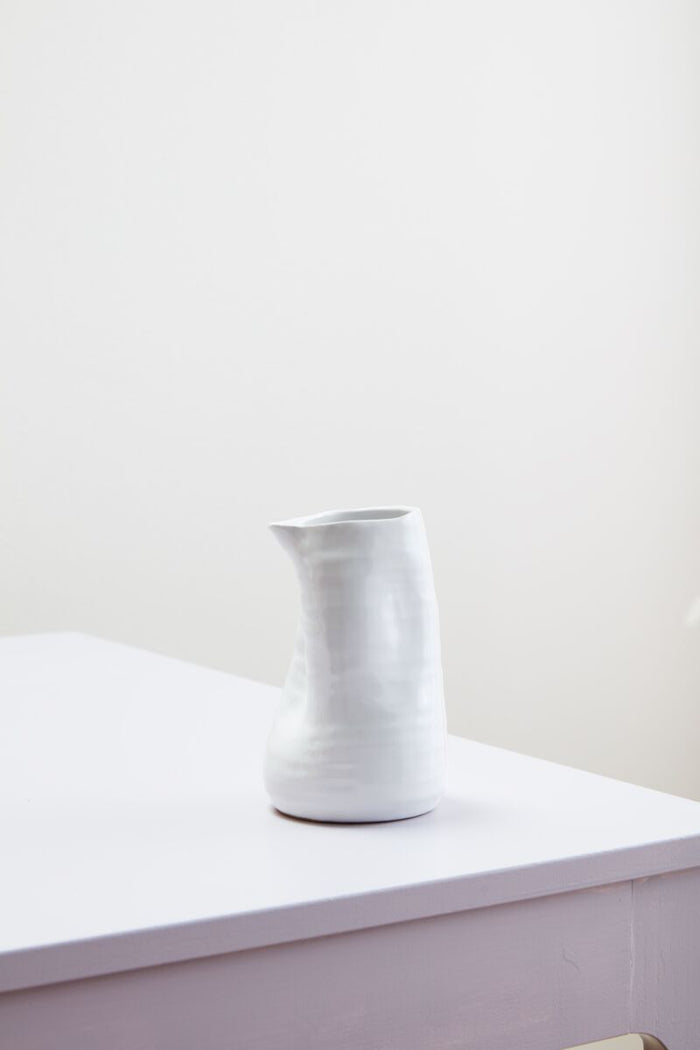 Design Shop White Tegan Collection Vase, 4" X 6".