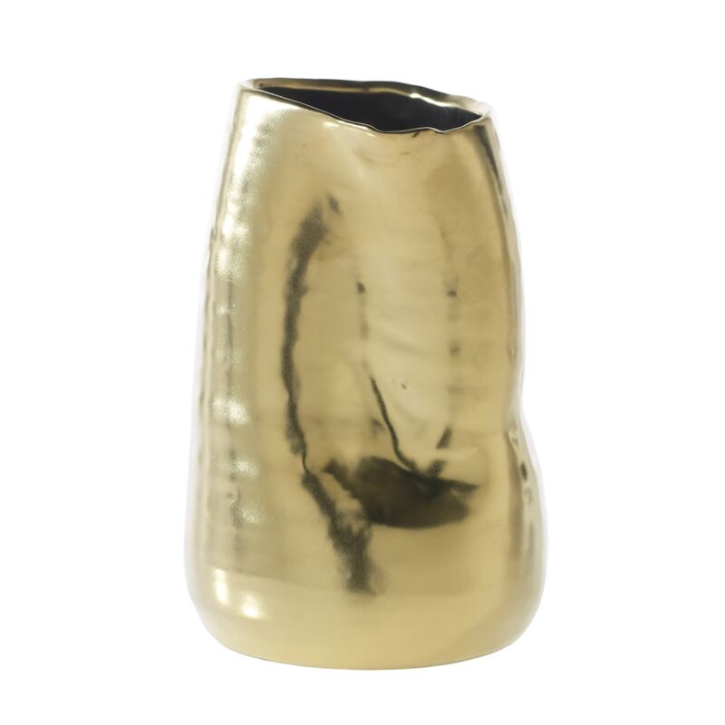 Design Shop Gold Tegan Collection Vase, 4" X 6".