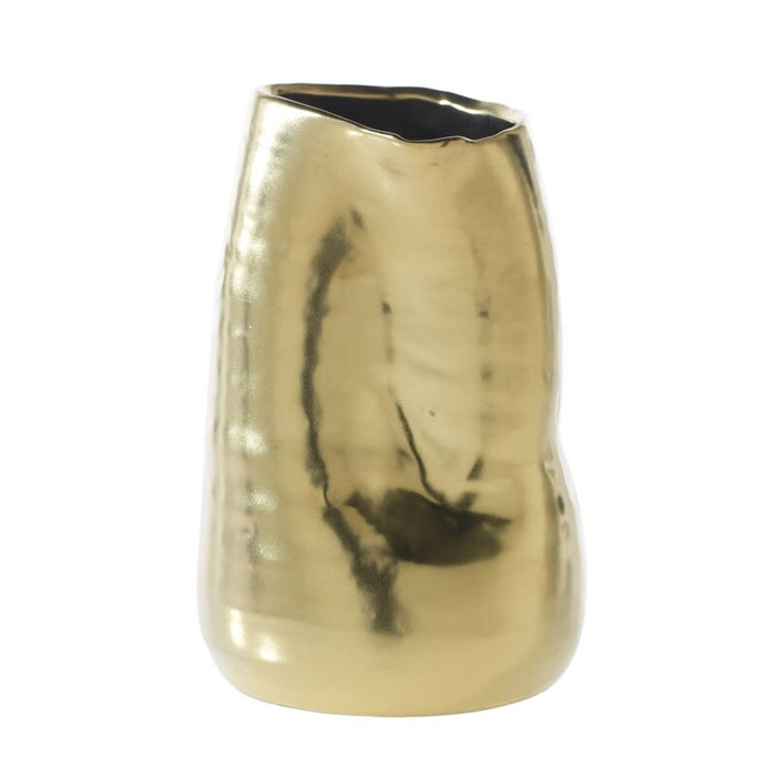Design Shop Gold Tegan Collection Vase, 4" X 6".