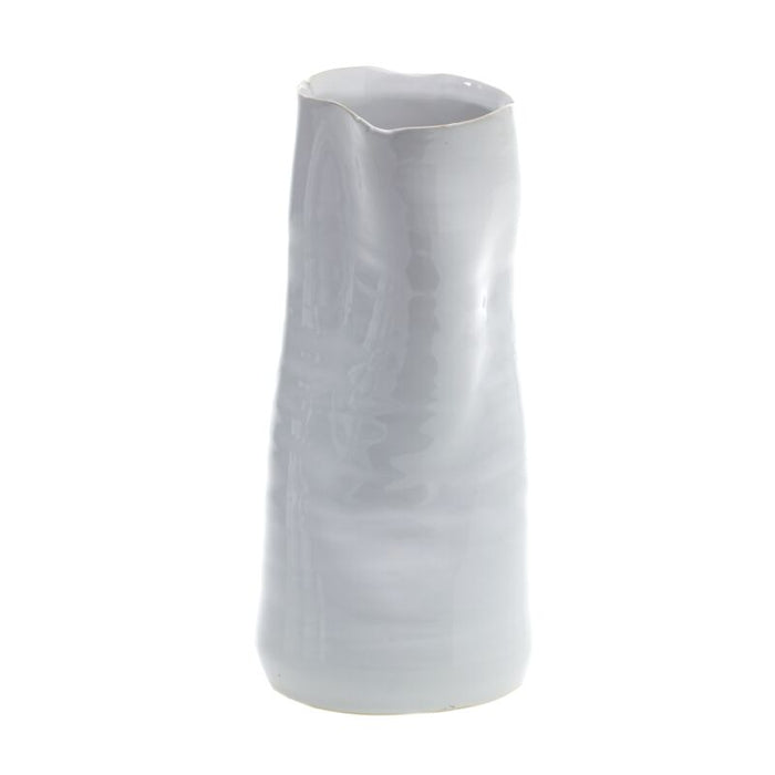 Design Shop White Tegan Collection Vase, 4.25" X 9"