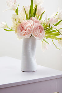 Design Shop White Tegan Collection Vase, 4.25" X 9"