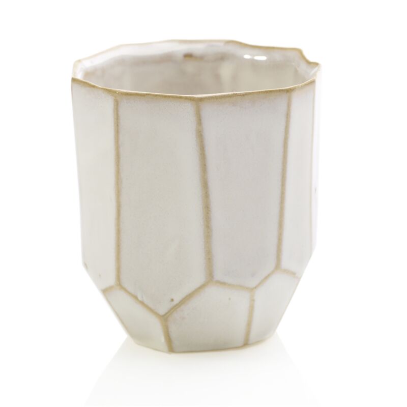 Design Shop White Renew Vase, 4" X 4.25", Set of 4.