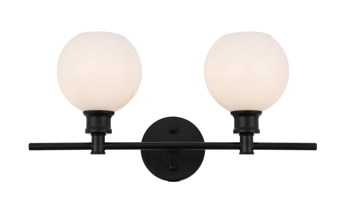 Elegant Lighting - LD2315BK - Two Light Wall Sconce - Collier - Black
