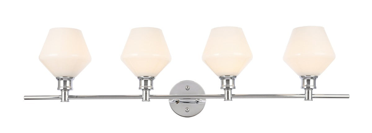 Elegant Lighting - LD2321C - Four Light Wall Sconce - Gene - Chrome and Frosted white glass