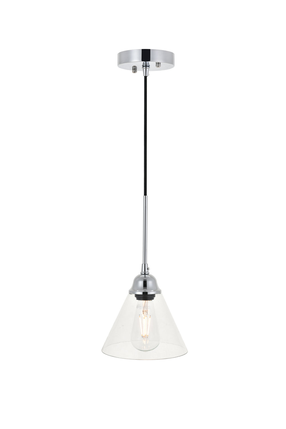 Elegant Lighting - LD4017D7C - One Light Pendant - Histoire - Chrome And Clear