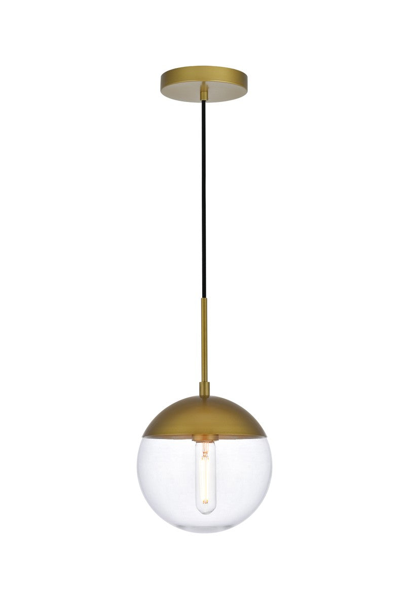 Elegant Lighting - LD6031BR - One Light Pendant - Eclipse - Brass and Clear
