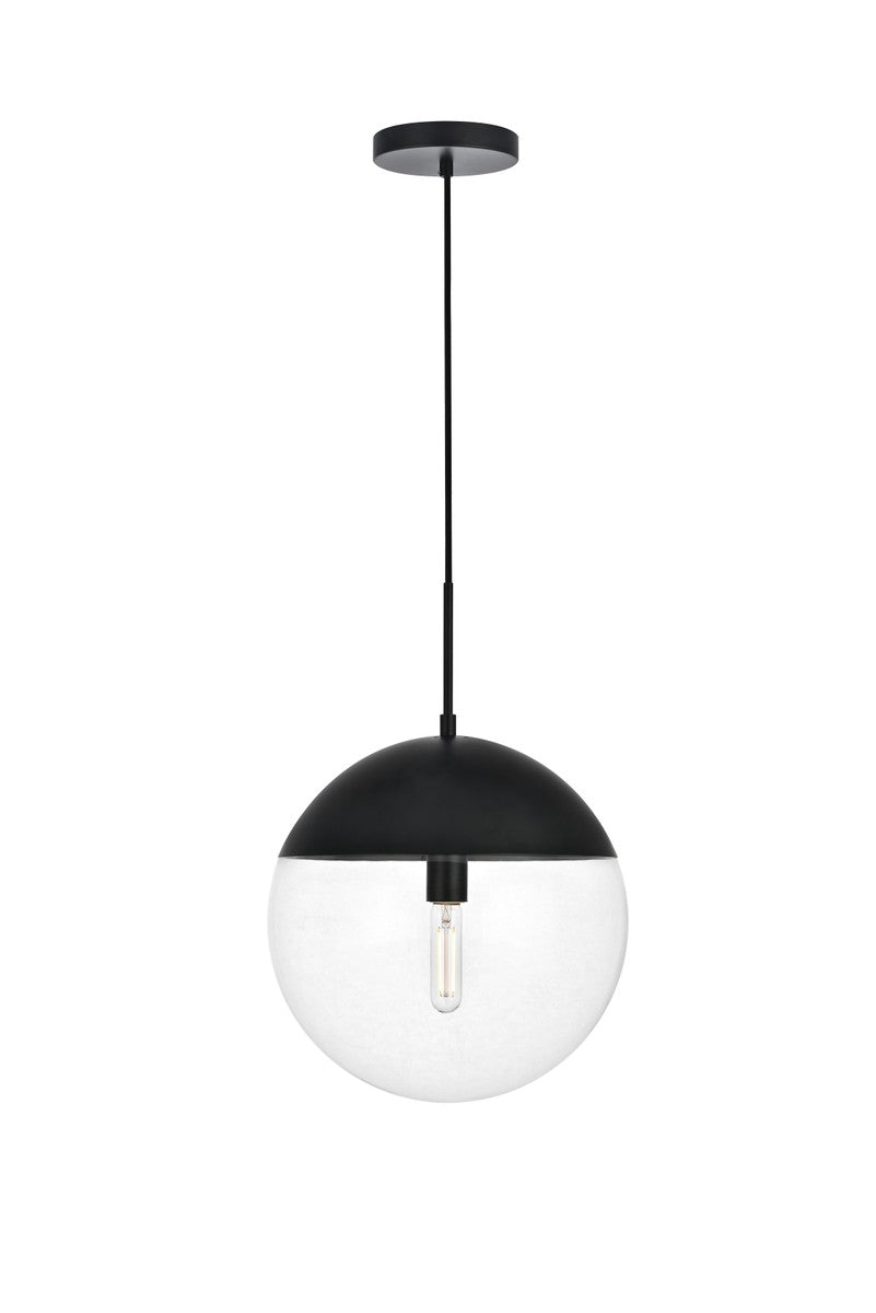 Elegant Lighting - LD6045BK - One Light Pendant - Eclipse - Black and Clear