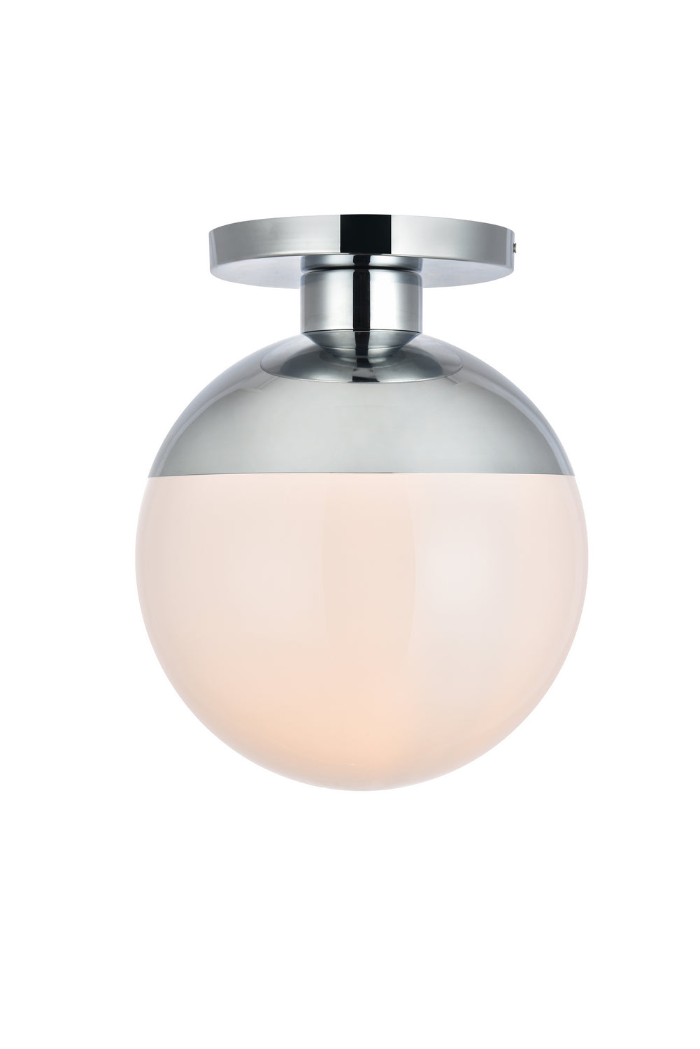 Elegant Lighting - LD6058C - One Light Flush Mount - Eclipse - Chrome And Frosted White