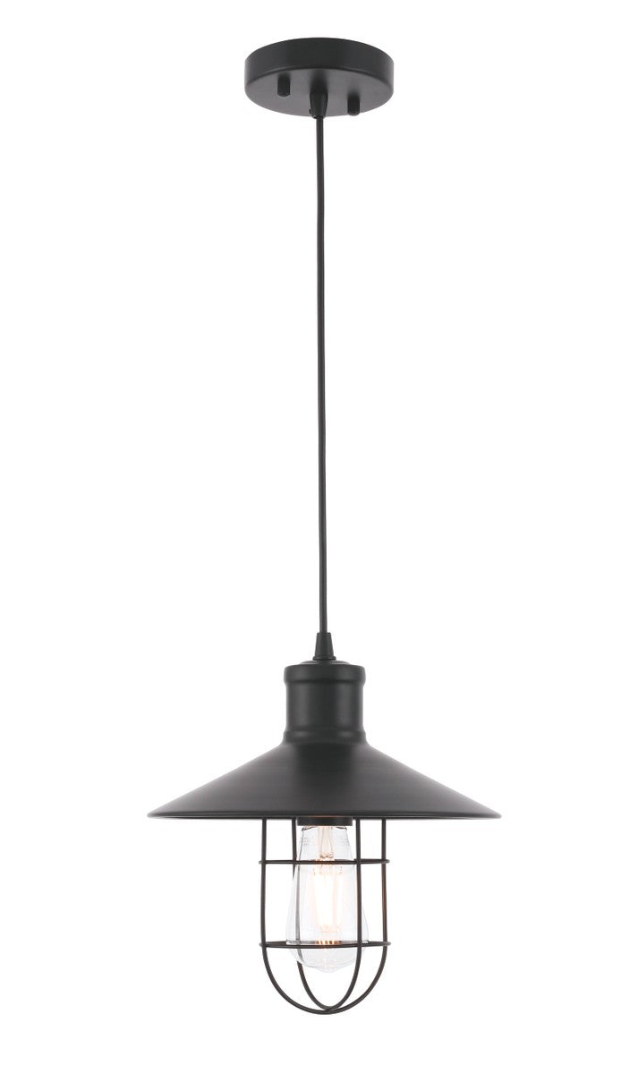 Elegant Lighting - LD7505BK - One Light Pendant - Flaneur - Black