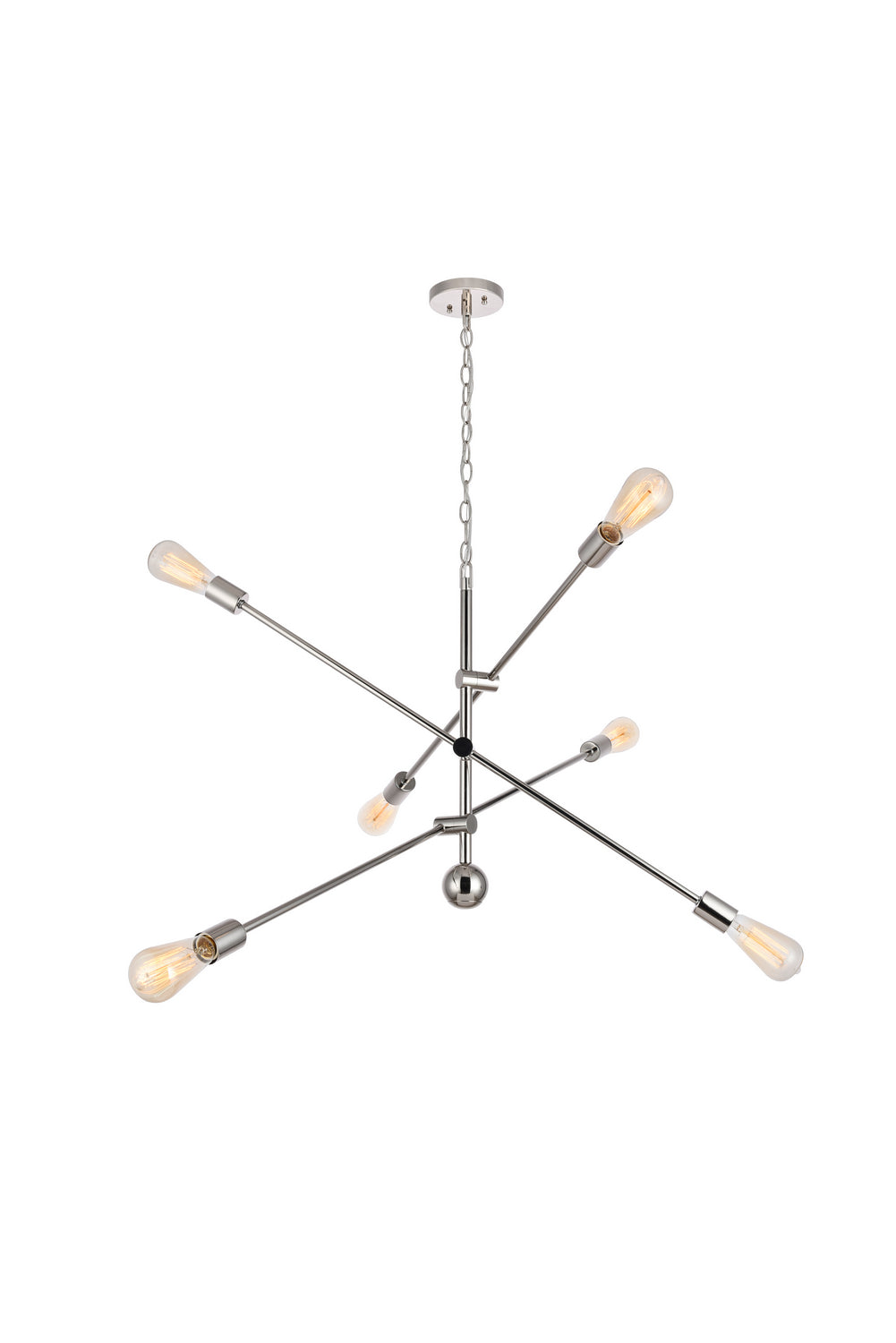 Elegant Lighting - LD8010D42PN - Six Light Pendant - Axel - Polished Nickel