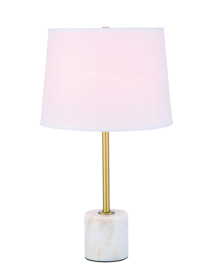 Elegant Lighting - TL3039BR - One Light Table Lamp - Kira - Brushed Brass And White