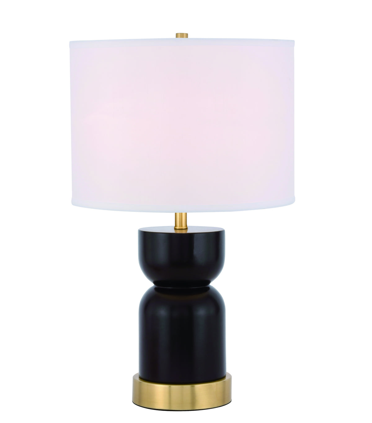 Elegant Lighting - TL3040BR - One Light Table Lamp - Jericho - Brushed Brass And Dark Red