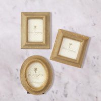 Design Shop Tuileries Golden Dots Photo Frame - Resin/Glass, Set of 3.