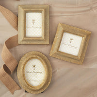 Design Shop Tuileries Golden Dots Photo Frame - Resin/Glass, Set of 3.