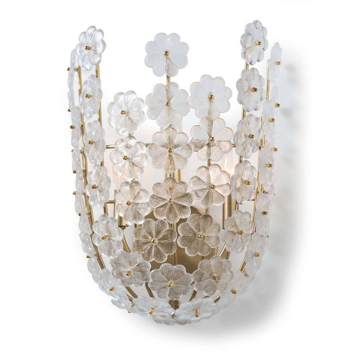 Regina Andrew Three Light Wall Sconce from the Charlotte collection in Natural Brass finish