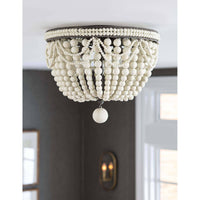 Regina Andrew - 16-1163WT - Three Light Flush Mount - Malibu - White