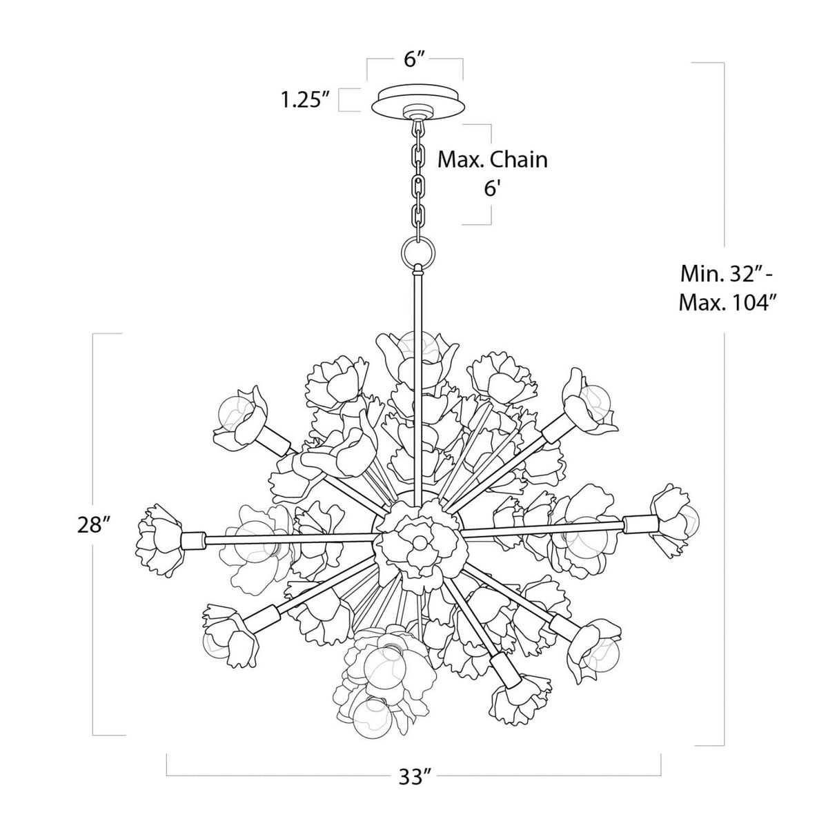 Regina Andrew - 16-1172 - 22 Light Chandelier - Adeline - Gold