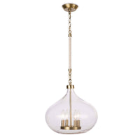 Regina Andrew - 16-1207NB - Four Light Pendant - Dover - Natural Brass