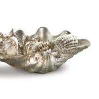 Regina Andrew Objet from the Clam collection in Ambered Silver Leaf finish