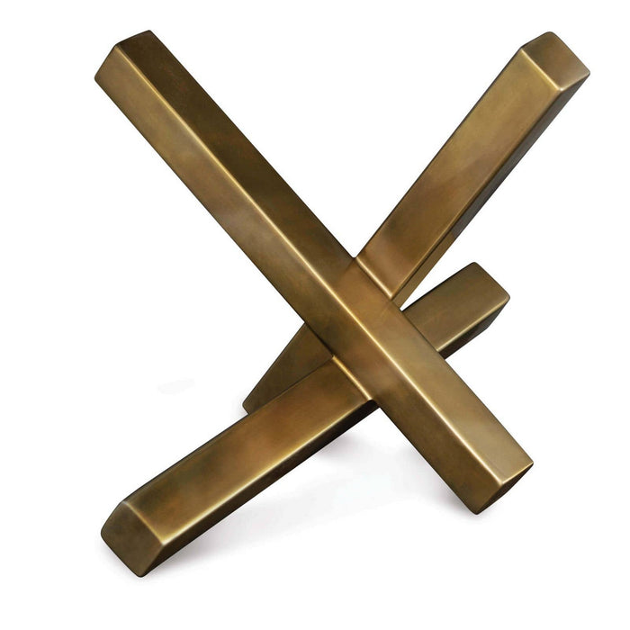 Regina Andrew Sculpture from the Intersecting collection in Brass finish