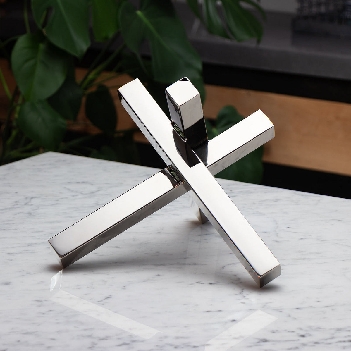 Regina Andrew - 20-1073PN - Sculpture - Intersecting - Polished Nickel