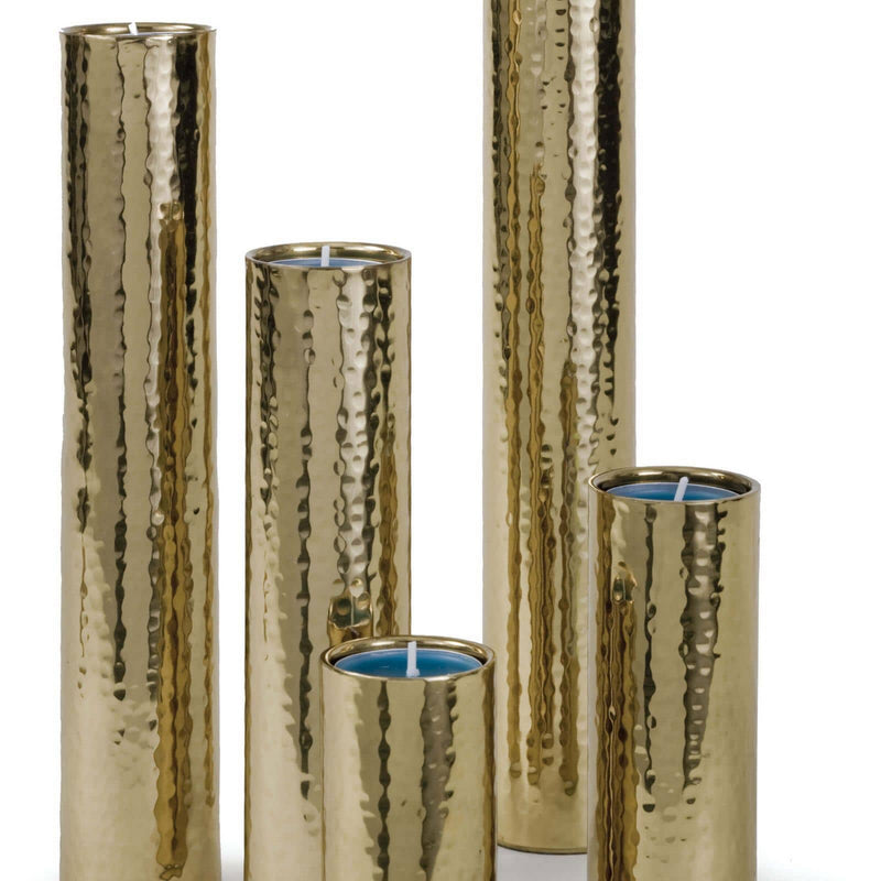 Regina Andrew Vase from the Hammered collection in Polished Brass finish