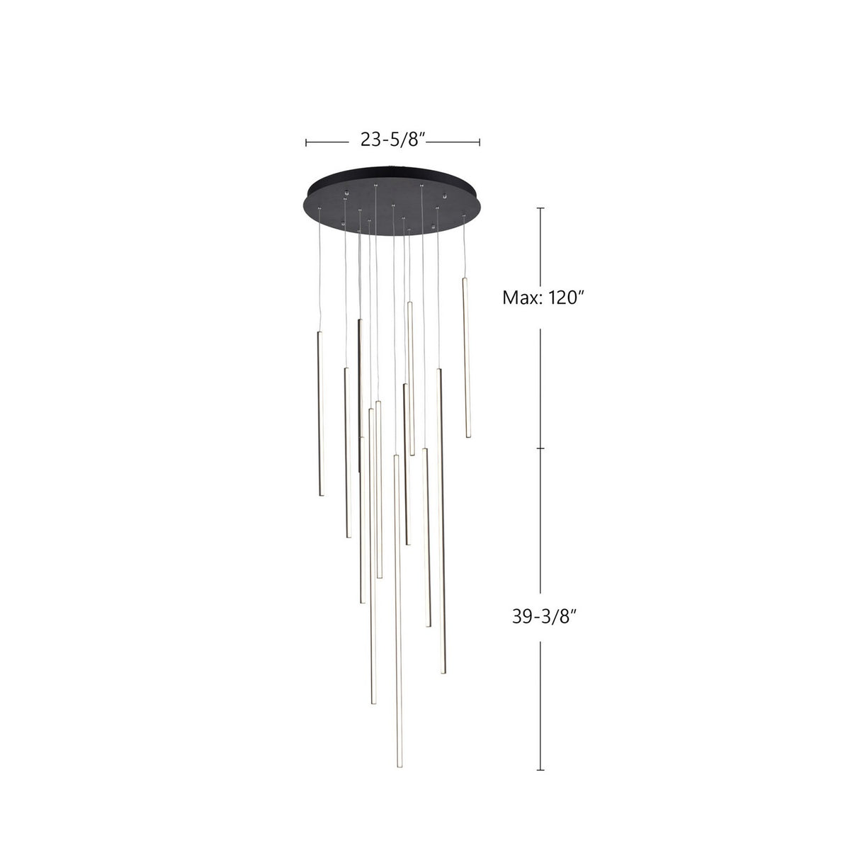 Kuzco Lighting - MP14924-BK - LED Pendant - Chute - Black