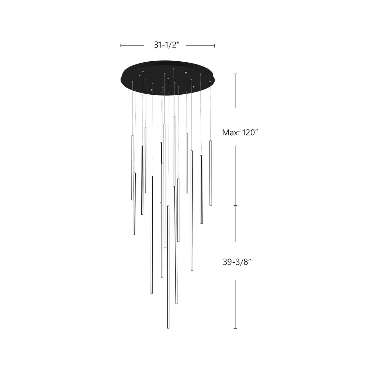 Kuzco Lighting - MP14932-BK - LED Pendant - Chute - Black