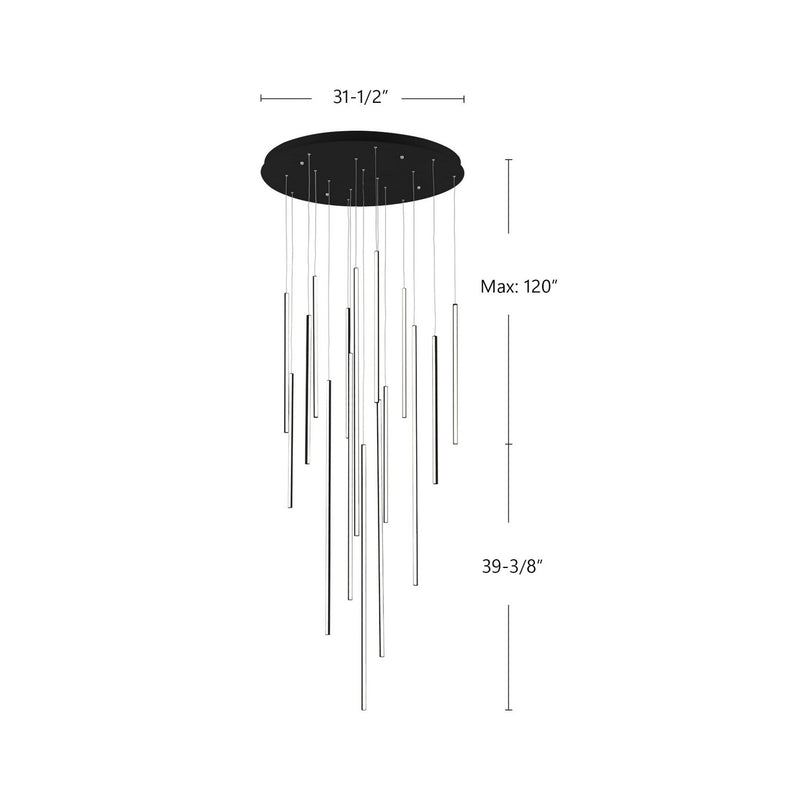 Kuzco Lighting - MP14932-BK - LED Pendant - Chute - Black