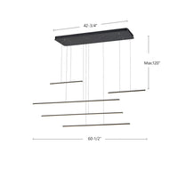 Kuzco Lighting - MP14960-BK - LED Pendant - Chute Motion - Black