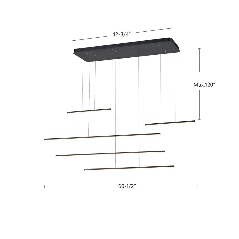 Kuzco Lighting - MP14960-BK - LED Pendant - Chute Motion - Black