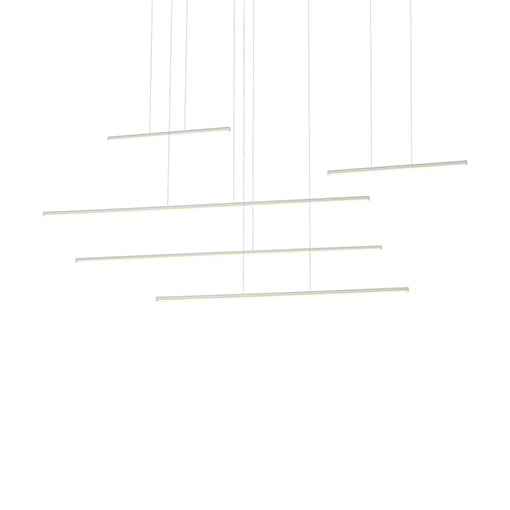 Kuzco Lighting LED Pendant from the Chute Motion collection in Black|White finish