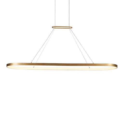 Kuzco Lighting LED Pendant from the Eerie collection in Antique Brass|Black finish