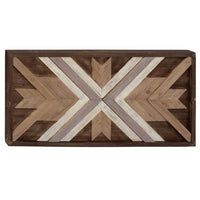 Design Shop  Brown Wood Geometric Handmade Southwestern Wall Decor