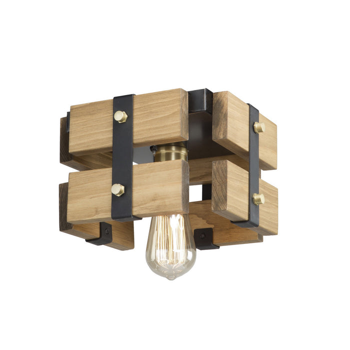 Artcraft One Light Flush Mount from the Barnyard collection in Honey finish