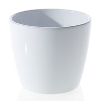 Design Shop White Malibu Pot, 7" X 6".