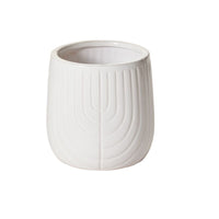 Design Shop White Coronado Pot, 8" X 7.25".
