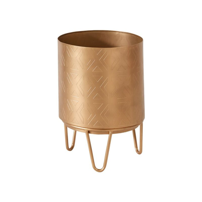 Design Shop Gold Juneau Pot Collection Etched Pot, 14" X 19".